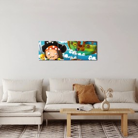 Tablou - Comoara piraților (cu ceas) (90x30 cm)