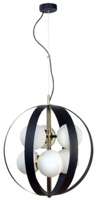Lustra design modern Nela negru, auriu 50cm