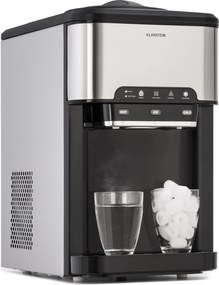 Klarstein Aqueous aparat de gheață 3 în 1: cuburi de gheață, distribuitor de apă: caldă și rece 20 kg/24h