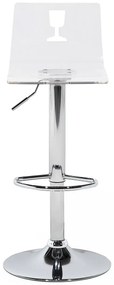 Set scaune tip bar 2buc. Bozen (transparent) (plastic alb). 1009972