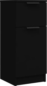 vidaXL Servantă, negru, 30x30x70 cm, lemn prelucrat