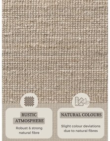 Covor crem rotund din iută ø 160 cm Bouclé Jaipur – Hanse Home