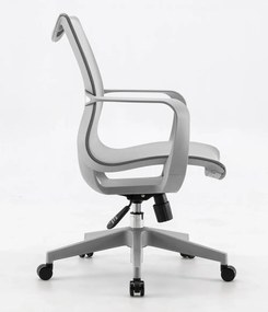 SIHOO M77 Scaun ergonomic, design dintr-o bucata, pivotant, reglare pe inaltime, mecanism inclinare/blocare, Full Mesh, Gri