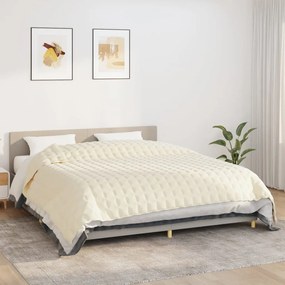 vidaXL Pătură cu greutăți, crem deschis, 235x290 cm, 11 kg, textil