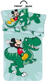Disney Mickey Lenjerie de pat pentru copii Dino 100×135cm, 40×60 cm