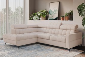 Colțar extensibil Nardo L stânga - bej pluș Pretty 03