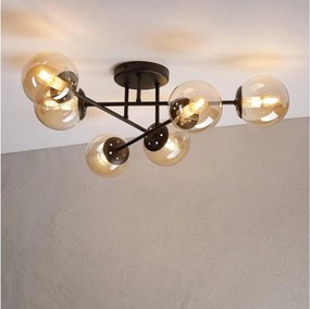 Lustră aplicată MALENA 6xE14/5W/230V maro/bej fumuriu