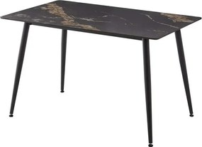 Masa dining cu blat ceramic Milano Aurora Oro 140x80cm