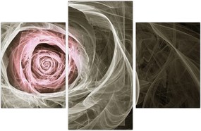 Tablou - Abstract trandafir roz deschis roz (90x60 cm)