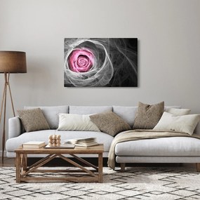 Tablou - Trandafir abstract, fucsia (90x60 cm)