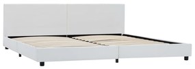 284767 vidaXL Cadru de pat, alb, 180 x 200 cm, piele ecologică