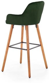 Scaun bar catifea H-93 verde – H 98 cm