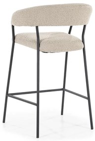Scaun de bar tapitat Luka taupe