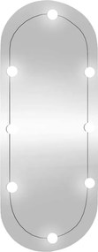 vidaXL Oglindă de perete cu lumini LED 45x100 cm oval sticlă
