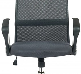 Scaun birou rotativ din piele artificială si spătar din plasă Uno negru
