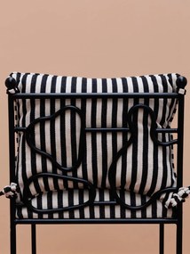 Scaun inalt din metal si bumbac , cu design abstract , "Palm Springs"