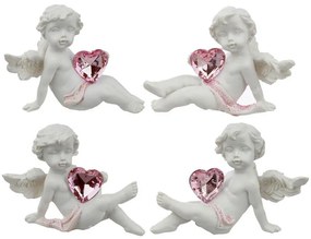 Statueta Ingeras cu Inimioara Roz 5.5 cm