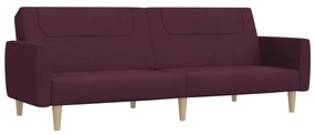 337414 vidaXL Canapea extensibilă cu 2 locuri, violet, material textil