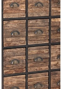 Comodă neagră/maro din metal 60,5x92x33,5 cm Matteo – Bloomingville