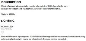 CORP DE ILUMINAT LED RGB DECORATIV THE SECOND LIGHT 38cm