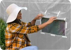 Seră de grădină din folie 300 x 200 x 200 cm,prelată albă, 300 x 200 x 200 cm