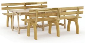 3096605 vidaXL Set mobilier de exterior, 3 piese, lemn de pin tratat