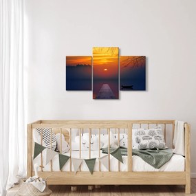 Tablou cu podul în apus de soare (90x60 cm)