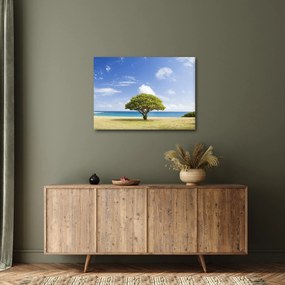 Tablou plaja cu copac (70x50 cm)