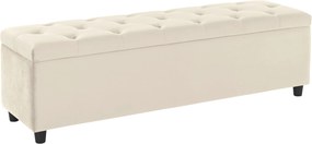 Bancuta cu spatiu de depozitare bej Relaxy 120/40/41,5 cm