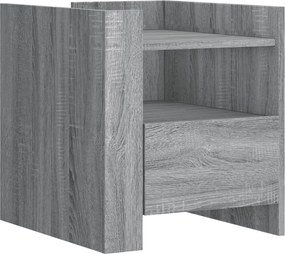 vidaXL Noptieră, gri sonoma, 45x50x50 cm, lemn prelucrat