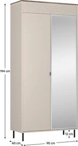 Dulap, caşmir/stejar castello, EYCO 2D/40
