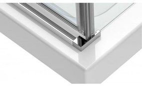 Cabină de duș pătrată simplă cu ușă batantă