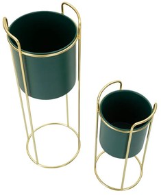 Ghivece decorative 2 buc. din metal ø 24 cm Grent Slim – Mauro Ferretti