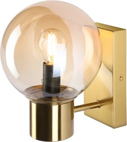 Aplică de perete SFERIO 1xE14/5W/230V alamă/bej fumuriu