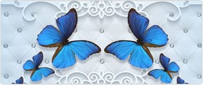 Tablou - Fluturi albaștri (120x50 cm)
