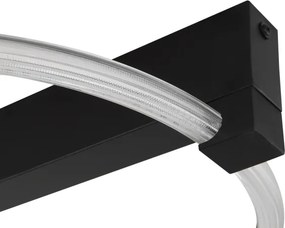 Globo 48050DS - Plafonieră LED FLETCHER LED/15W/230V 41,4x38 cm neagră