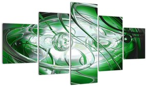Tablou abstract verde (125x70 cm), în 40 de alte dimensiuni noi
