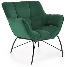 Fotoliu Belton velvet verde H78 cm