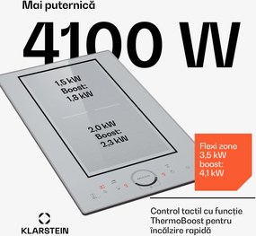 Klarstein Delicatessa Domino Prime, plită incorporabilă, cu inducție, 2 zone, 3500 W