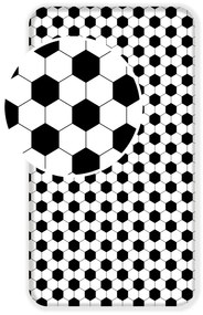 Cearceaf din bumbac pentru copii Fotbal, 90 x 200 cm