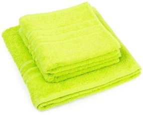 Set de prosoape Classic verde, 2 buc. 50 x 100 cm, 1 buc. 70 x 140 cm, 2 bucăți 50 x 100 cm, 1 bucăți 70 x 140 cm