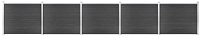 vidaXL Set panouri gard, 872x146 cm, gri, WPC