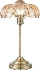 Markslöjd 109180 - Lampă de masă KURAGE 1xE27/60W/230V alamă/bej fumuriu