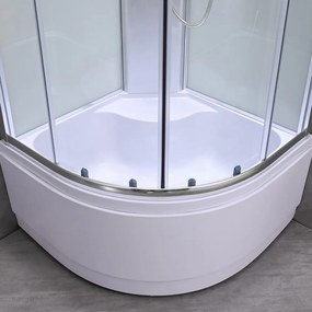 Cabină de duș Karolino 90 cu cadă adâncă albă