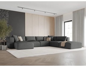 Colțar gri închis (cu colț pe partea dreaptă/în formă de "U") Esther – Milo Casa