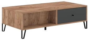 Măsuță de cafea SULA, stejar craft/negru