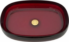 Lavoar din rasina pe blat Rune Bjorn 58 cm rosu