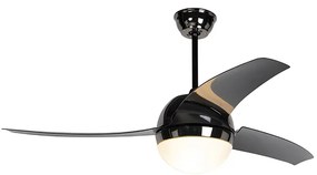 Ventilator de tavan negru-crom cu telecomandă - Bora 52