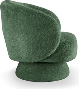 Fotoliu pivotant tesatura boucle verde BOSSA NOVA