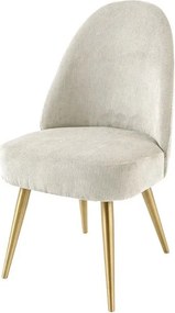 Set de 2 scaune, Catifea Raiata, Bej, MIA CASA, A-45926 VC